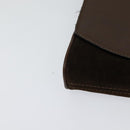 CELINE Shoulder Bag Suede Brown Gold Auth 131166-9