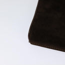 CELINE Shoulder Bag Suede Brown Gold Auth 131166-15