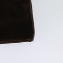 CELINE Shoulder Bag Suede Brown Gold Auth 131166-16