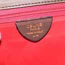 CELINE Shoulder Bag Suede Brown Gold Auth 131166-12