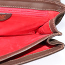 CELINE Shoulder Bag Suede Brown Gold Auth 131166-18