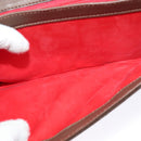 CELINE Shoulder Bag Suede Brown Gold Auth 131166-20