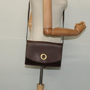 CELINE Shoulder Bag Suede Brown Gold Auth 131166-22