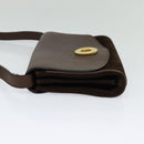 CELINE Shoulder Bag Suede Brown Gold Auth 131166-3