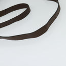 CELINE Shoulder Bag Suede Brown Gold Auth 131166-7