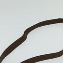 CELINE Shoulder Bag Suede Brown Gold Auth 131166-8