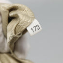 PRADA Tote Bag Nylon Beige Silver Auth 131176-12