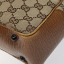 GUCCI GG Canvas Hand Bag Beige 112530 Auth 131180-8
