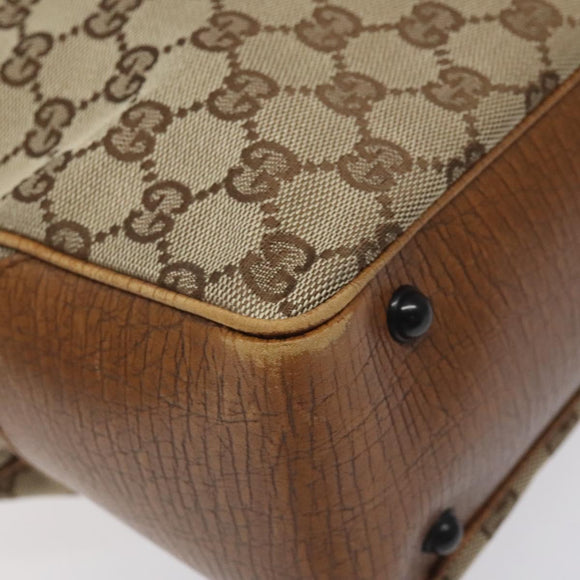 GUCCI GG Canvas Hand Bag Beige 112530 Auth 131180