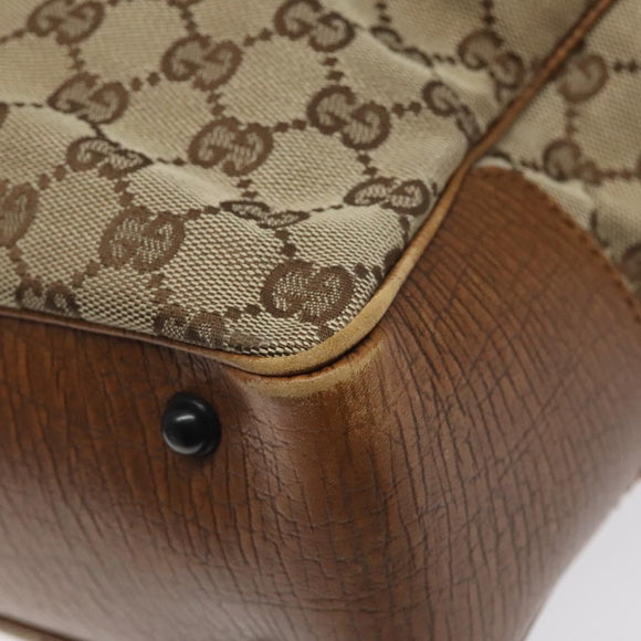 GUCCI GG Canvas Hand Bag Beige 112530 Auth 131180