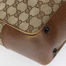 GUCCI GG Canvas Hand Bag Beige 112530 Auth 131180-17