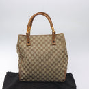 GUCCI GG Canvas Hand Bag Beige 112530 Auth 131180-12