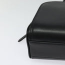 Salvatore Ferragamo Gancini Chain Shoulder Bag Leather Black Gold Auth 131182-8