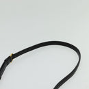 Salvatore Ferragamo Gancini Chain Shoulder Bag Leather Black Gold Auth 131182-14