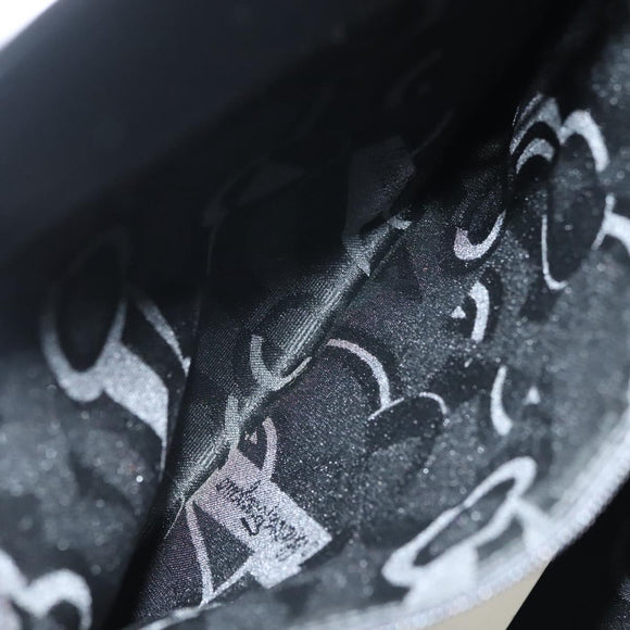 Salvatore Ferragamo Gancini Hand Bag Leather 2way Black Silver Auth 131183