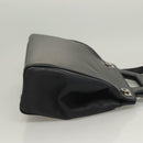 Salvatore Ferragamo Gancini Hand Bag Leather 2way Black Silver Auth 131183-4