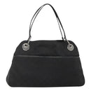 GUCCI GG Canvas Tote Bag Black Silver 121023 Auth 131188-1