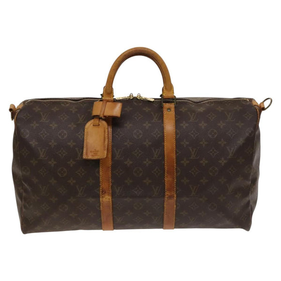 LOUIS VUITTON Monogram Keepall Bandouliere 50 Boston Bag M41416 LV Auth 131192