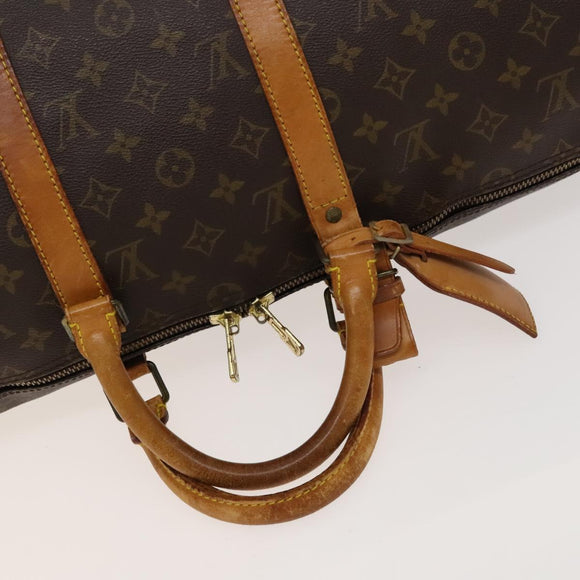LOUIS VUITTON Monogram Keepall Bandouliere 50 Boston Bag M41416 LV Auth 131192