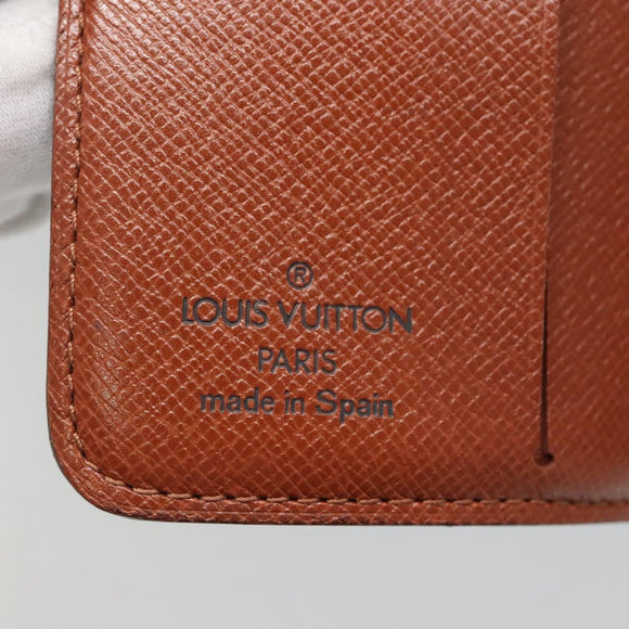 LOUIS VUITTON Monogram Compact Zip Wallet M61667 LV Auth 131202