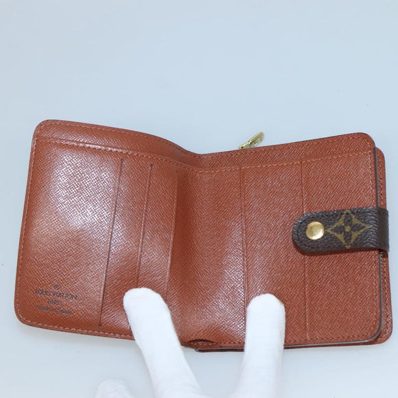 LOUIS VUITTON Monogram Compact Zip Wallet M61667 LV Auth 131202