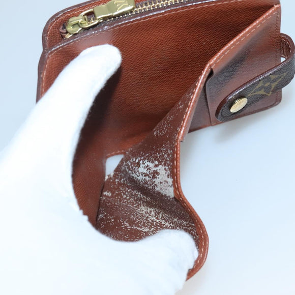 LOUIS VUITTON Monogram Compact Zip Wallet M61667 LV Auth 131202