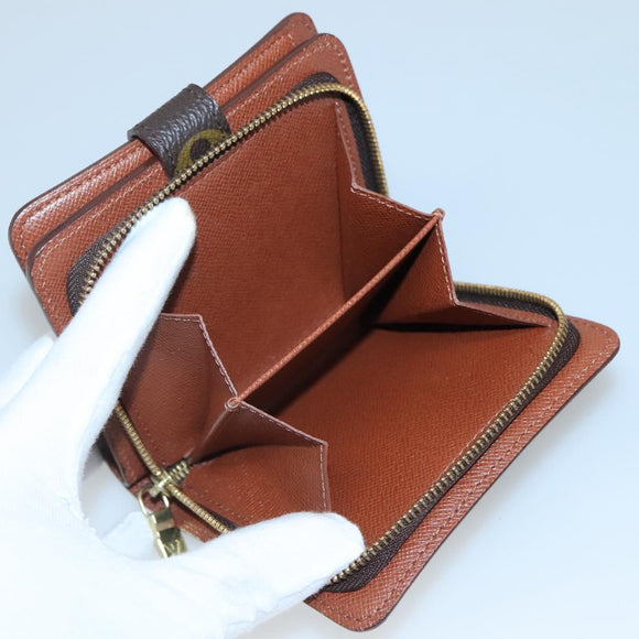 LOUIS VUITTON Monogram Compact Zip Wallet M61667 LV Auth 131202