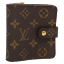 LOUIS VUITTON Monogram Compact Zip Wallet M61667 LV Auth 131202-1