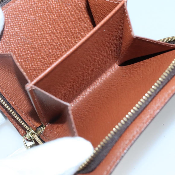 LOUIS VUITTON Monogram Compact Zip Wallet M61667 LV Auth 131202