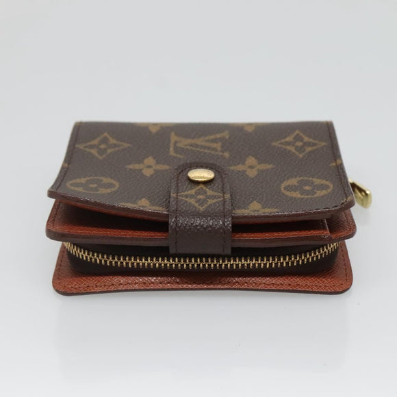 LOUIS VUITTON Monogram Compact Zip Wallet M61667 LV Auth 131202