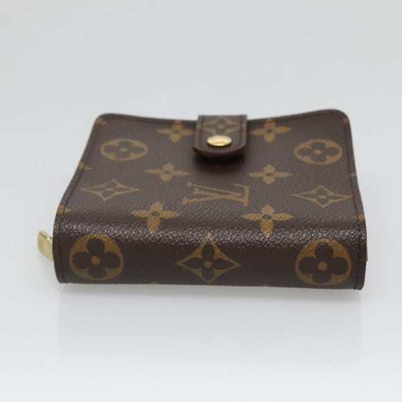 LOUIS VUITTON Monogram Compact Zip Wallet M61667 LV Auth 131202