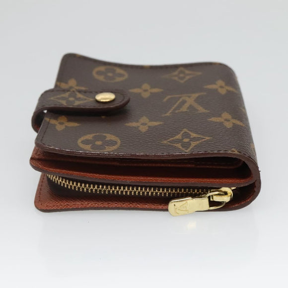 LOUIS VUITTON Monogram Compact Zip Wallet M61667 LV Auth 131202