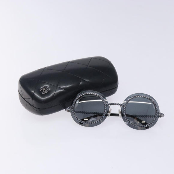 CHANEL Sunglasses plastic Black CC Auth 131207V