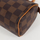 LOUIS VUITTON Damier Ebene Mini Speedy Hand Bag SPO N41536 LV Auth 131209SV-15
