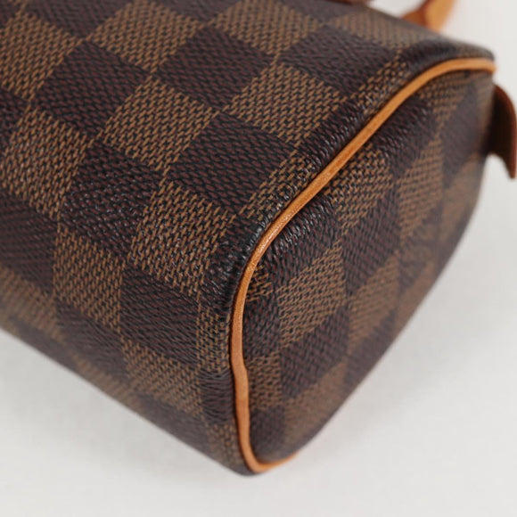 LOUIS VUITTON Damier Ebene Mini Speedy Hand Bag SPO N41536 LV Auth 131209SV