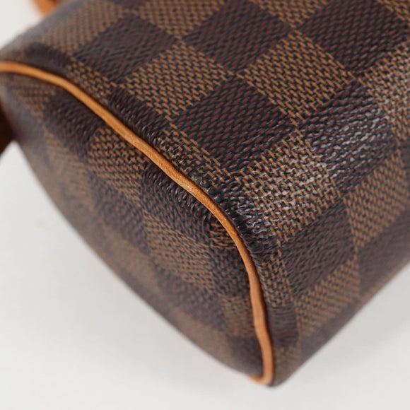LOUIS VUITTON Damier Ebene Mini Speedy Hand Bag SPO N41536 LV Auth 131209SV