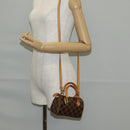 LOUIS VUITTON Damier Ebene Mini Speedy Hand Bag SPO N41536 LV Auth 131209SV-24