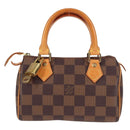 LOUIS VUITTON Damier Ebene Mini Speedy Hand Bag SPO N41536 LV Auth 131209SV-13