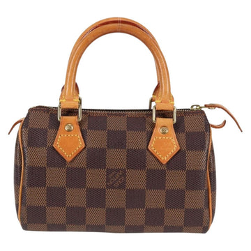 LOUIS VUITTON Damier Ebene Mini Speedy Hand Bag SPO N41536 LV Auth 131209V - 0
