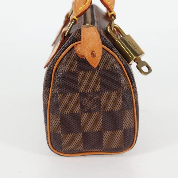 LOUIS VUITTON Damier Ebene Mini Speedy Hand Bag SPO N41536 LV Auth 131209SV