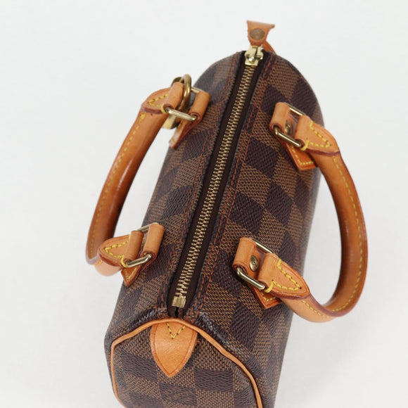LOUIS VUITTON Damier Ebene Mini Speedy Hand Bag SPO N41536 LV Auth 131209SV