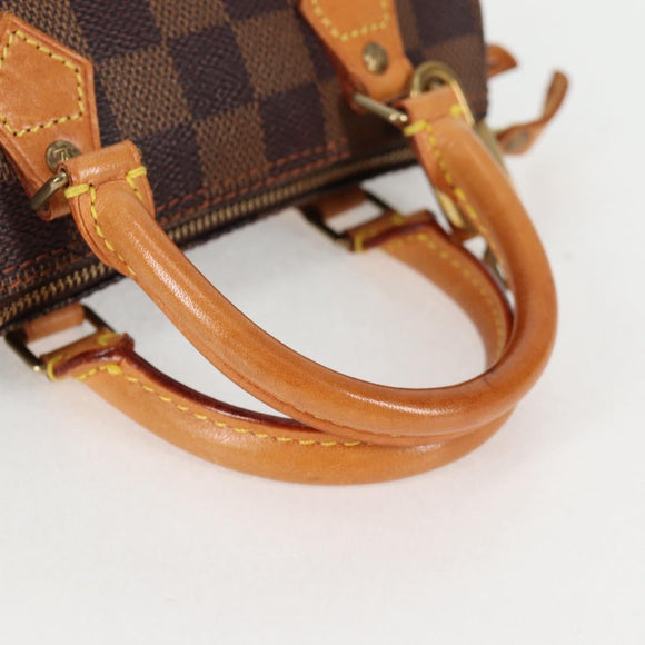 LOUIS VUITTON Damier Ebene Mini Speedy Hand Bag SPO N41536 LV Auth 131209SV