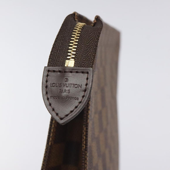 LOUIS VUITTON Damier Ebene Poche Toilette 26 Pouch N47543 LV Auth 131222