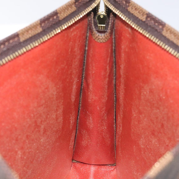 LOUIS VUITTON Damier Ebene Poche Toilette 26 Pouch N47543 LV Auth 131222