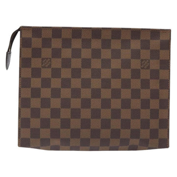LOUIS VUITTON Damier Ebene Poche Toilette 26 Pouch N47543 LV Auth 131222 - 0