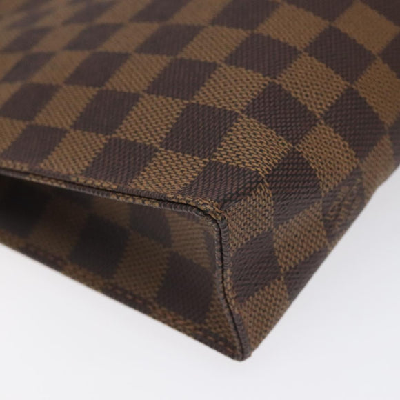 LOUIS VUITTON Damier Ebene Poche Toilette 26 Pouch N47543 LV Auth 131222