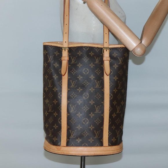 LOUIS VUITTON Monogram Bucket GM Shoulder Bag M42236 LV Auth 131231