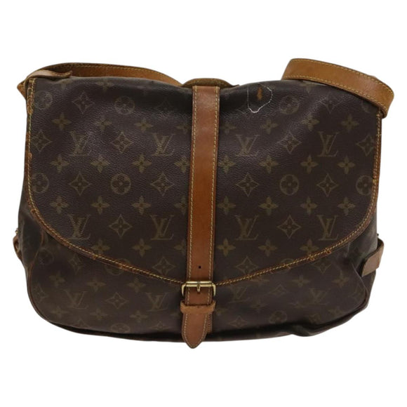 LOUIS VUITTON Monogram Saumur 30 Shoulder Bag M42256 LV Auth 131254