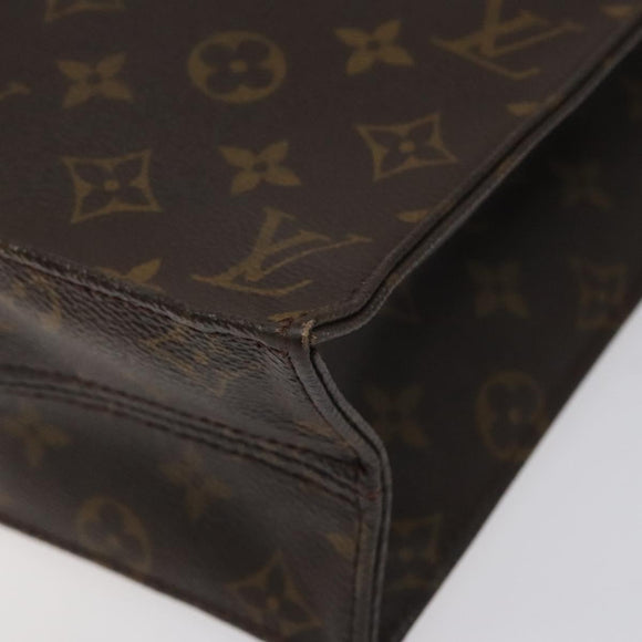 LOUIS VUITTON Monogram Sac Plat Hand Bag M51140 LV Auth 131256