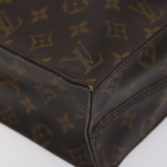 LOUIS VUITTON Monogram Sac Plat Hand Bag M51140 LV Auth 131256